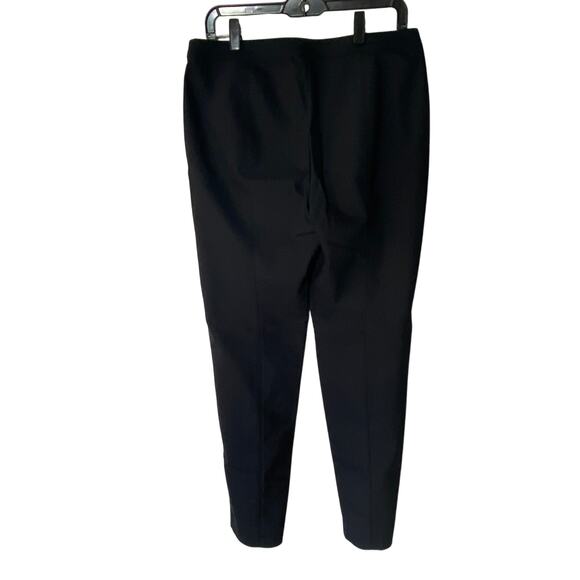 St. John Caviar Pants Sz 10 Black Designer Trousers Career Quiet Luxury Timeless - Picture 7 of 10